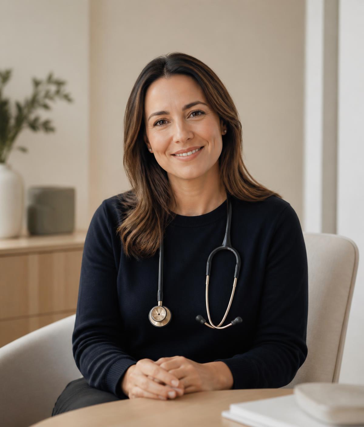 Licensed clinician in a consultation setting