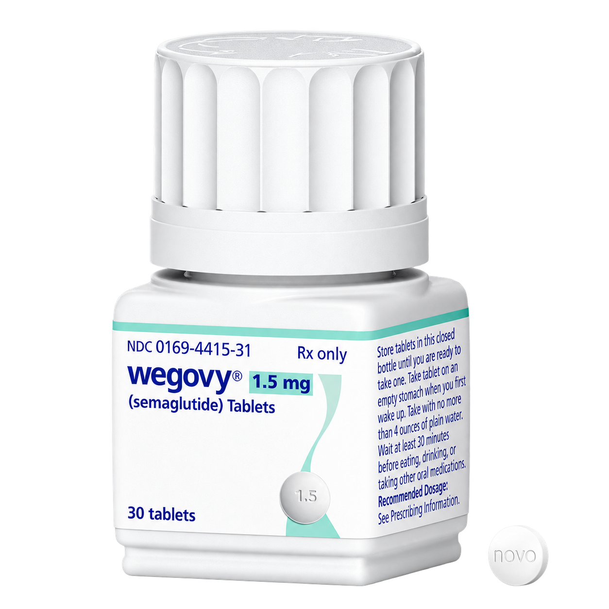 Wegovy oral semaglutide tablet bottle